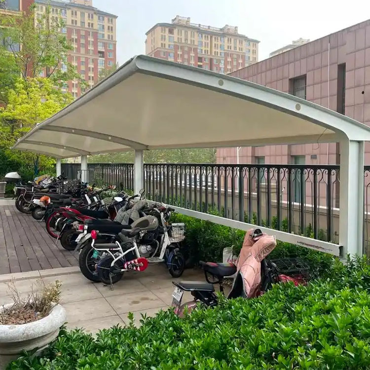 开封膜结构电动车棚